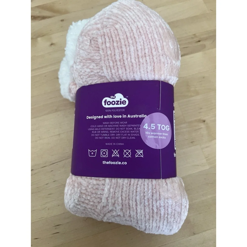 The Foozie Socks - 4.5 TOG 10x‎ Warmer Than Cotton Socks Light Pink White New